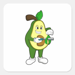 Sticker Carré Avocado as Hairtravh Razor