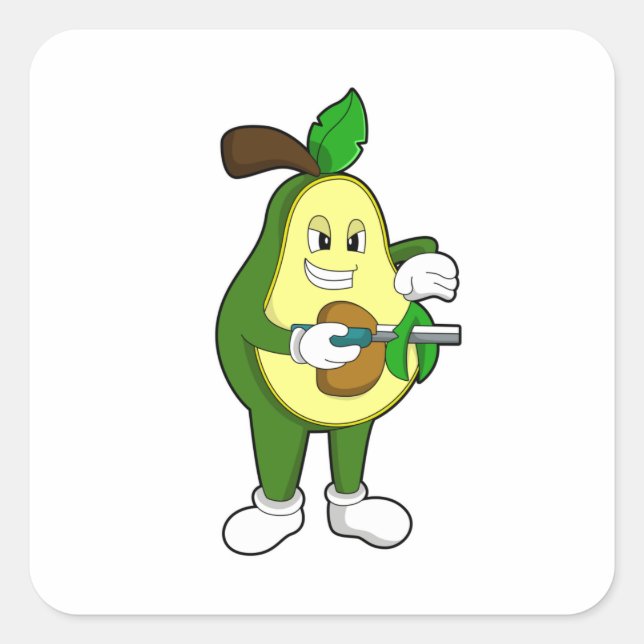 Sticker Carré Avocado as Hairtravh Razor (Devant)