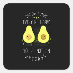 Sticker Carré Avocado Peut Rendre Tout Le Monde Heureux