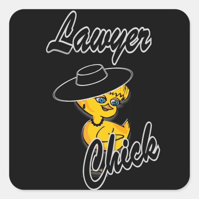 Sticker Carré Avocat Chick #4 (Devant)