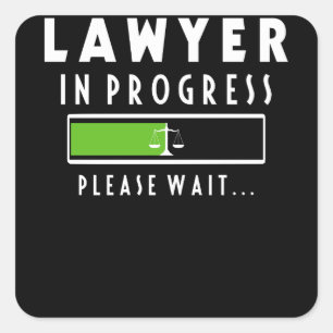 Sticker Carré Avocat en cours Droit École de Droit Tee Cadeau