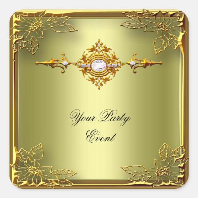 Sticker Carré Avocat Vert Or Elite (Devant)