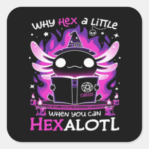Sticker Carré Axolotl Witching Hour - Salamandre 