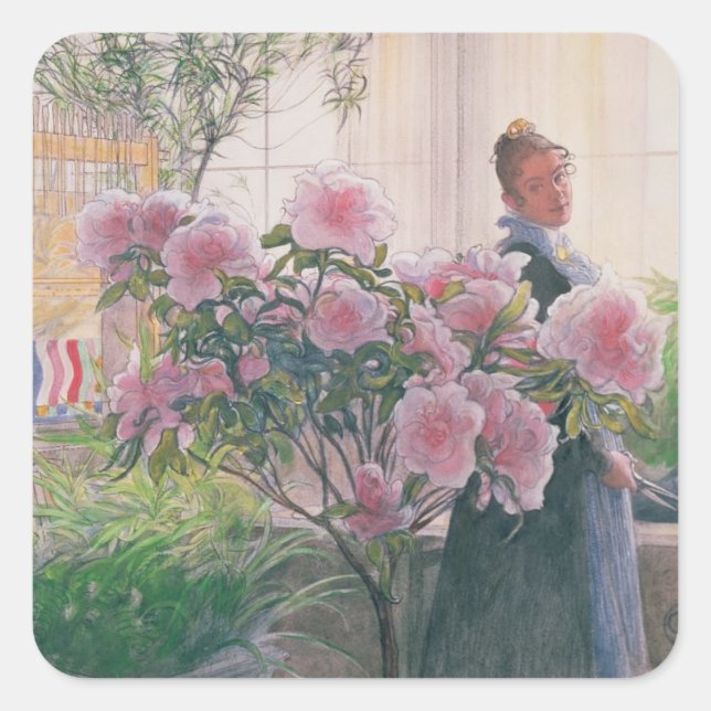 Sticker Carré Azalea, 1906 (w/c sur paper) (Devant)