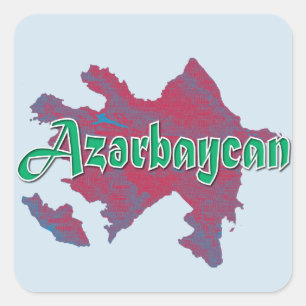Sticker Carré Azerbaïdjan