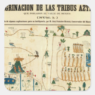 Sticker Carré Aztec Mexico Valley 2