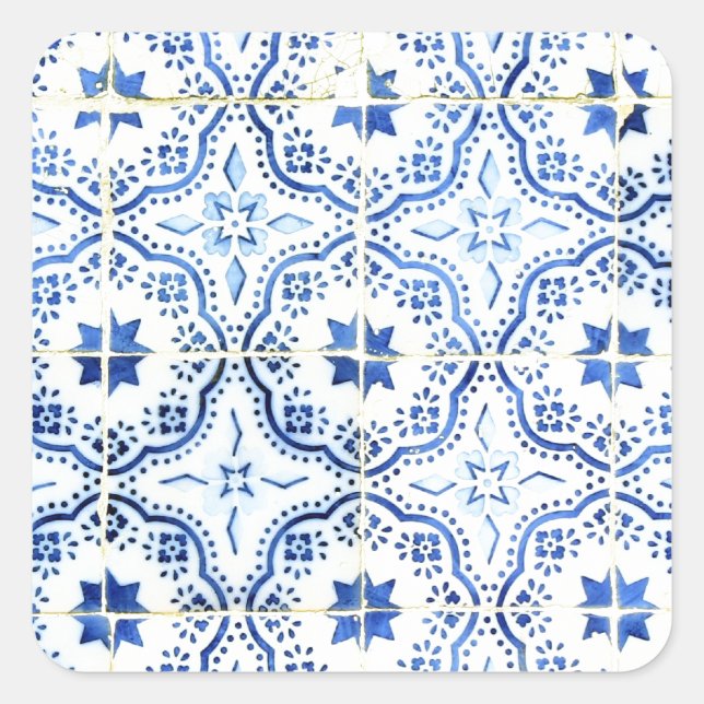 Sticker Carré Azulejos, Portuguese Tiles (Devant)