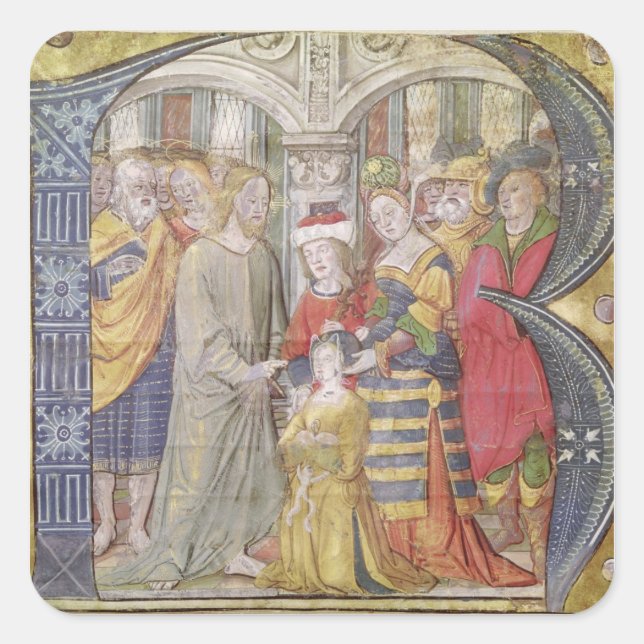 Sticker Carré 'B' initial historique (Devant)