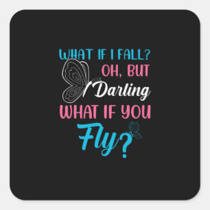 Sticker Carré Babfly If You Fly