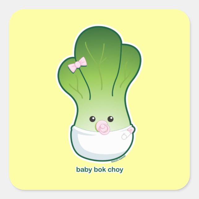 Sticker Carré Baby Bok Choy (Devant)