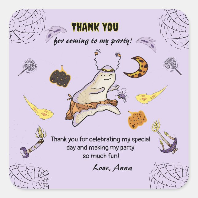 Sticker Carré Baby boo ghost (Devant)