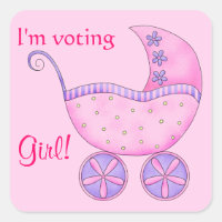 Baby Buggy Voting Girl Genre Reveal Party