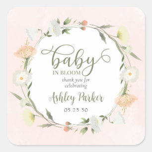 Sticker Carré Baby In Bloom Fleur sauvage Baby Sprinkle Merci