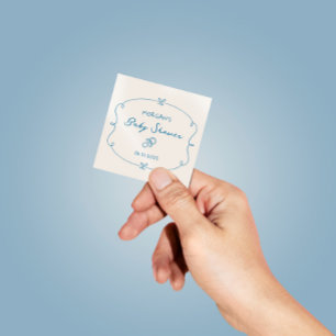 Sticker Carré Baby shower de cadre à mâchoires molles