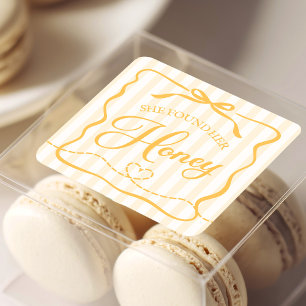 Sticker Carré Baby Shower Nuptial