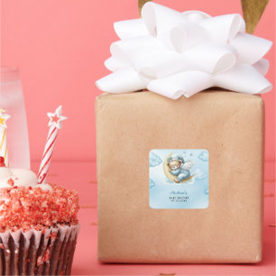 Sticker Carré Baby shower Teddy Bear