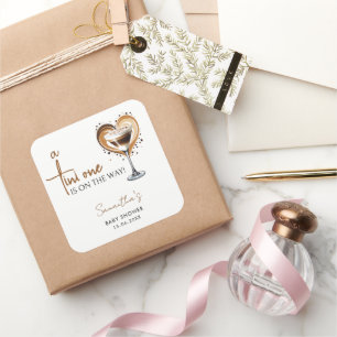 Sticker Carré Baby shower Tini One Espresso Martini