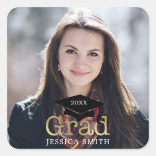 Sticker Carré Bac de diplôme photo moderne