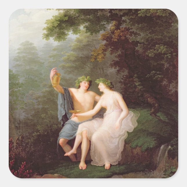 Sticker Carré Bacchus et Ariadne (Devant)