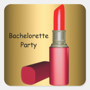 Sticker Carré Bachelorette mariage LipStick Party Bachelorette
