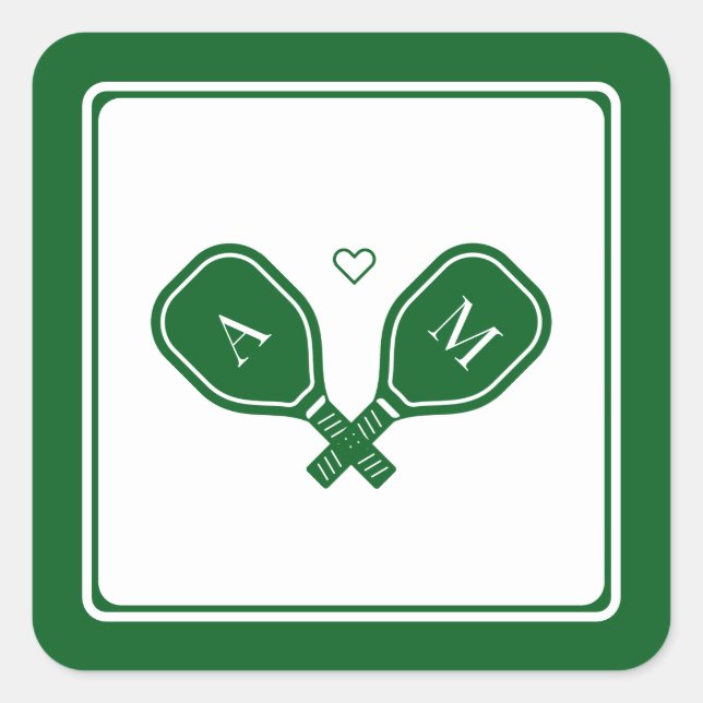 Sticker Carré Bachelorette Pickleball (Devant)