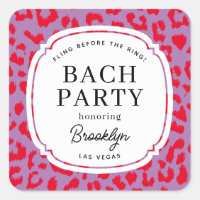 Bachelorette Poster de animal rouge et Lilac