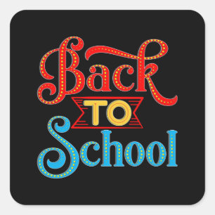 Sticker Carré Back to school