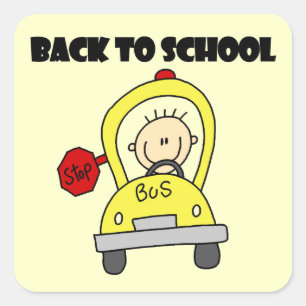 Sticker Carré Back to school