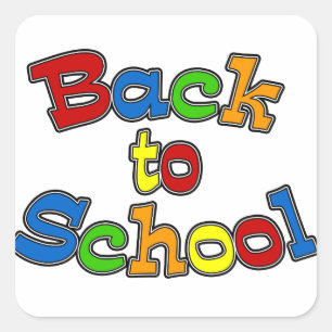Sticker Carré Back to school