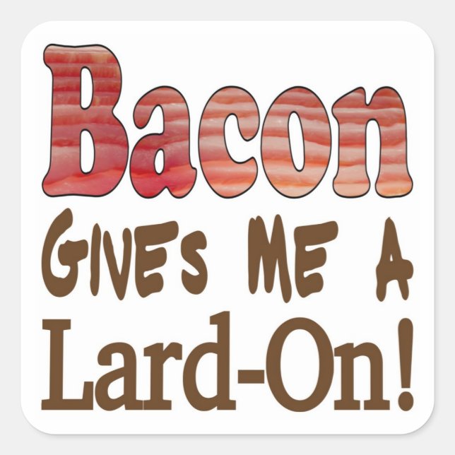 Sticker Carré Bacon Lard (Devant)