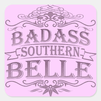 Sticker Carré Badass Southern Belle