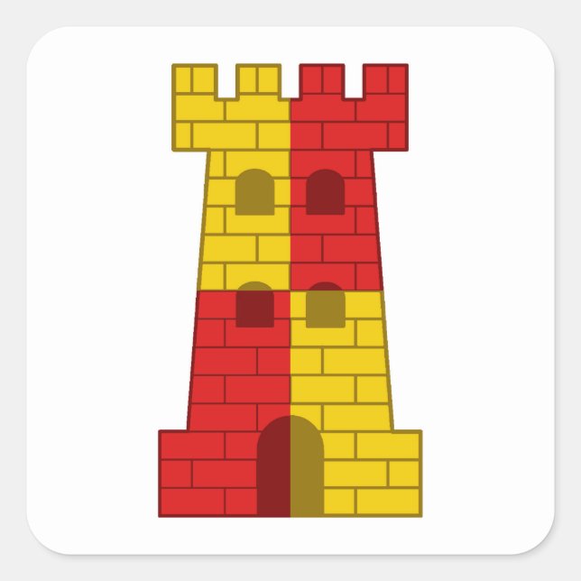 Sticker Carré Badge Populace SCA RokkeHealdan (Devant)