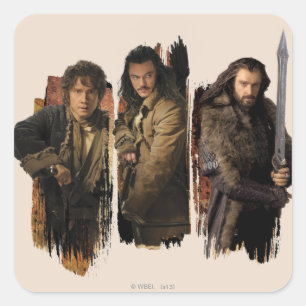 STICKER CARRÉ BAGGINS™, BARD THE BOWMAN™ & THORIN OAKENSHIELD™