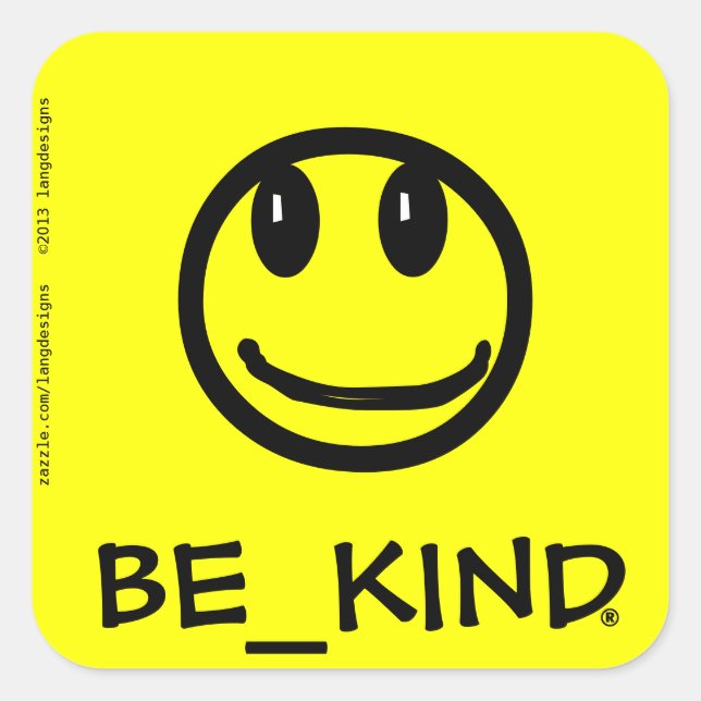 Sticker Carré Baguette du Carré BE_KIND (Devant)