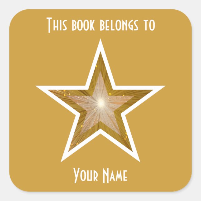 Sticker Carré Baguette "Gold" Star (Devant)
