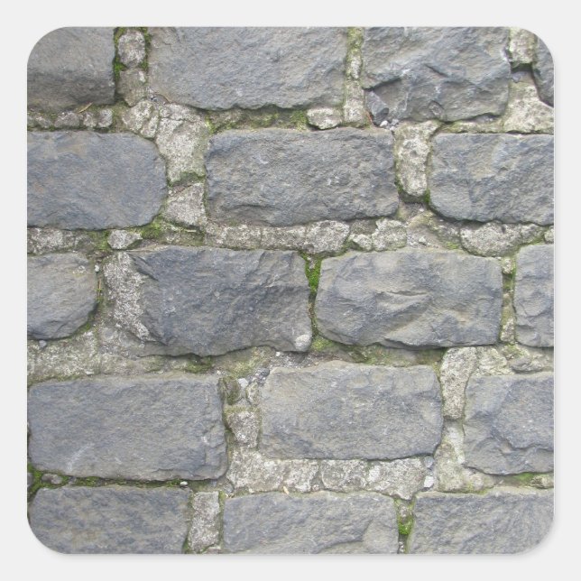 Sticker Carré Baguettes de mur de briques, personnaliser (Devant)