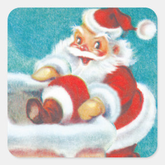 Sticker Carré Baguettes de Noël de Cute Père Noël