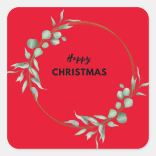 Sticker Carré Baguettes de Noël joyeuses