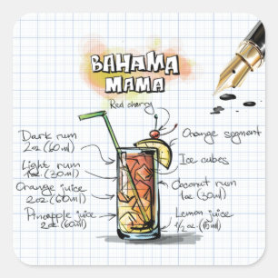 Sticker Carré Bahama Mama
