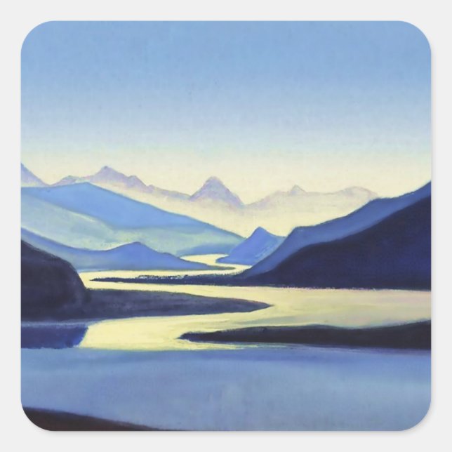 Sticker Carré « Bahamaputra » de Nicholas Roerich (Devant)