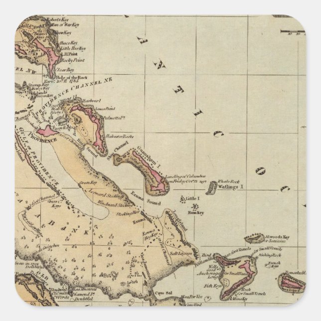 Sticker Carré Bahamas (Devant)