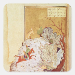 Sticker Carré Bahrum Gur massacrant le dragon