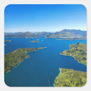 Sticker Carré Baie Torea, Queen Charlotte Sound, Marlborough