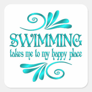 Sticker Carré Baignade Joyeuse