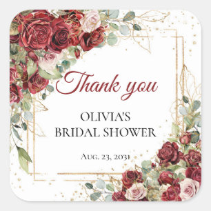 Sticker Carré Baignez-vous dans l'eau rose et rouge rosier Baby 