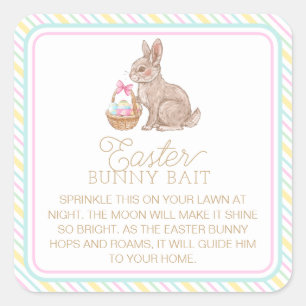 Sticker Carré Bait Bunny de Pâques
