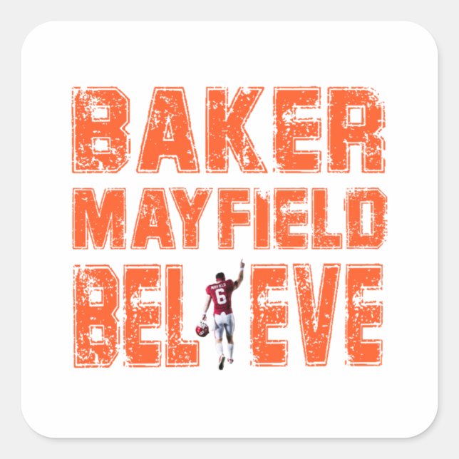 Sticker Carré Baker Mayfield Essential Cool T-shirt  Essential (Devant)