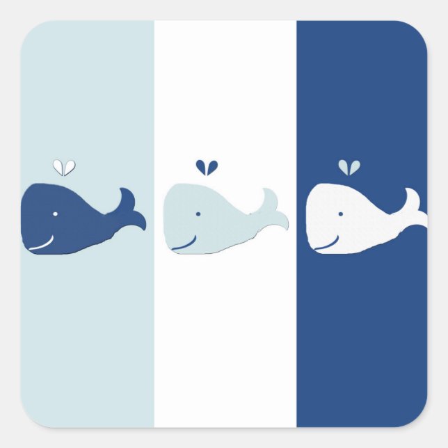 Sticker Carré Baleine (Devant)