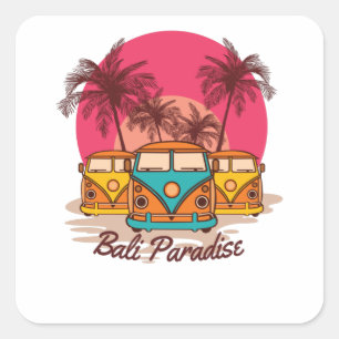 Sticker Carré Bali Paradise