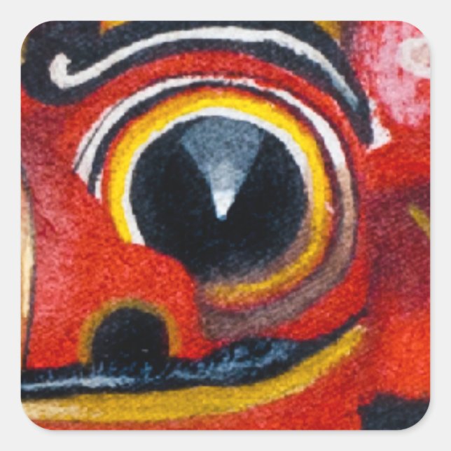 Sticker Carré Balinais Barong (Devant)